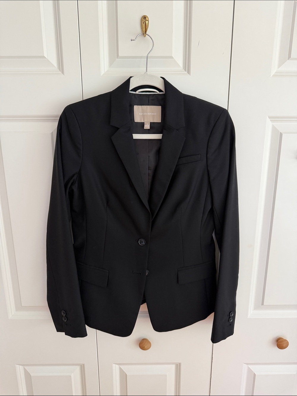 Banana Republic Black Tailored Single-Breasted Blazer